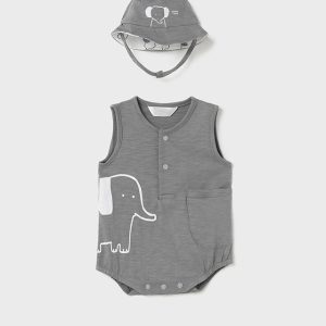 Pelele y gorro canastilla niño Mayoral 1617