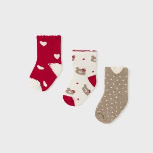 Pack * 3 calcetines bebé niña Mayoral 10526
