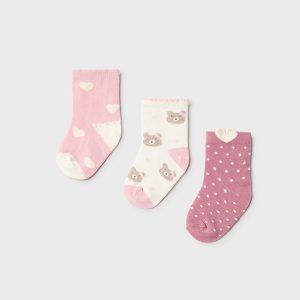 Pack * 3 calcetines bebé niña Mayoral 10526