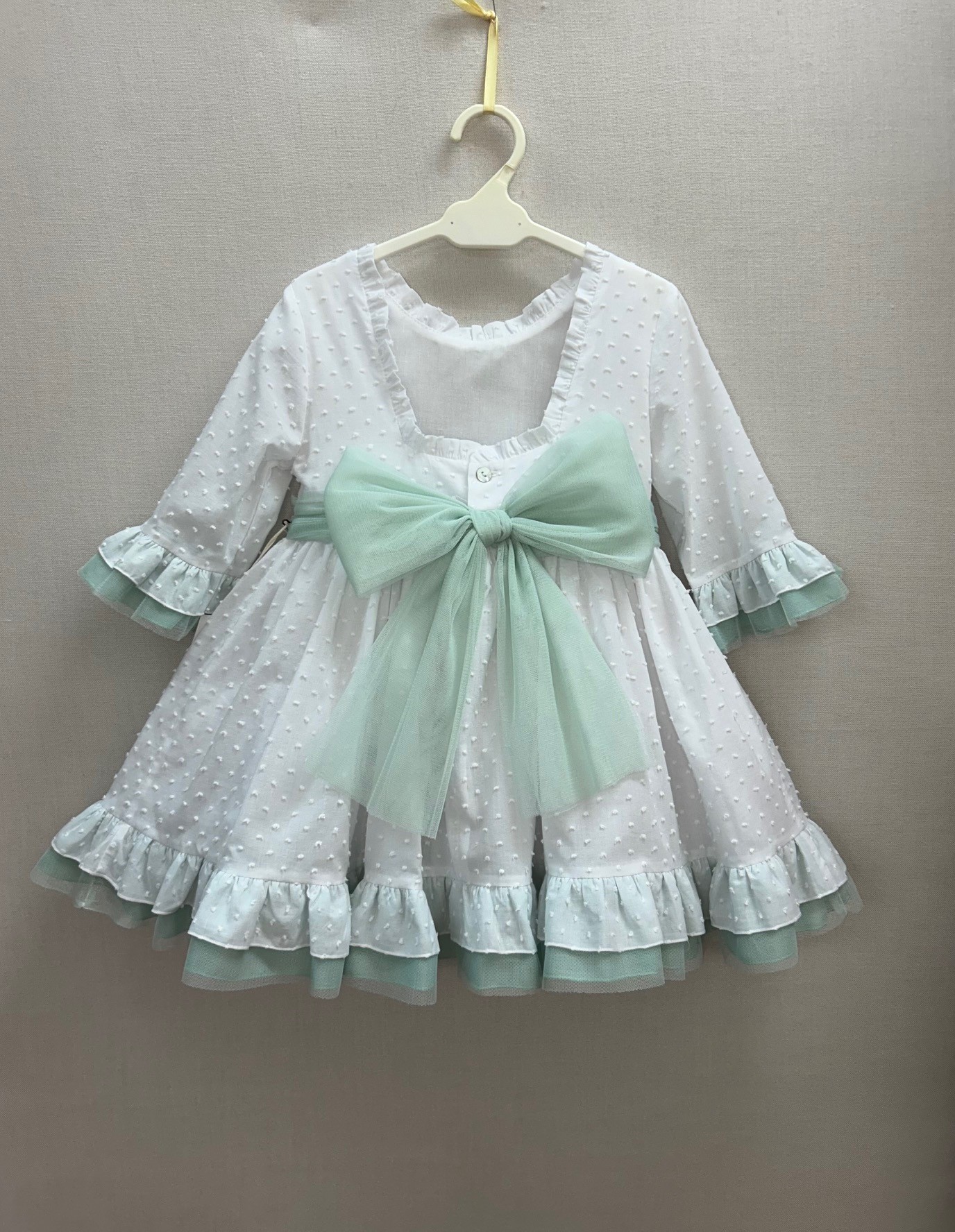 Vestido mini niña Basmartí 24070 - Imagen 3