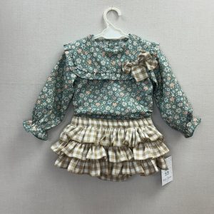 Conjunto Flor Vichy niña Dulce Tiovivo