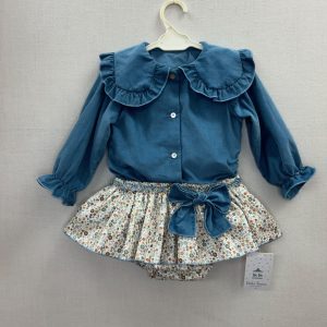 Conjunto Pana Azul niña Dulce Tiovivo