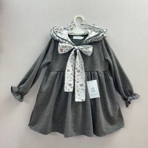 Vestido Gris mini niña Dulce Tiovivo