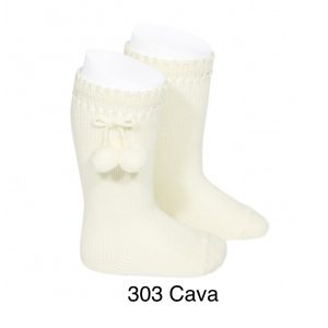 Calcetín alto borlones Cóndor 2504