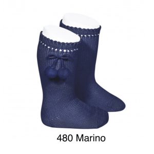Calcetín alto borlones Cóndor 2504