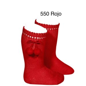 Calcetín alto borlones Cóndor 2504