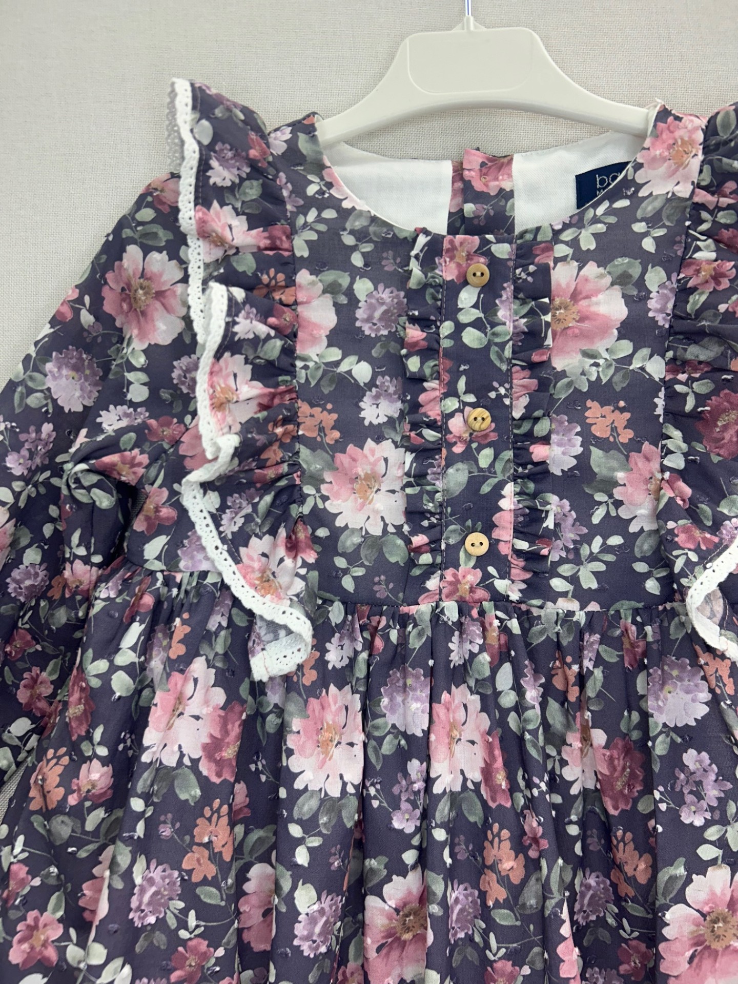 Vestido mini niña Basmartí 25730 - Imagen 3